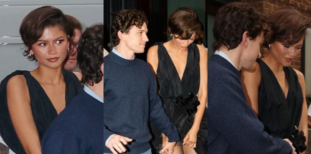 Zendaya w sukience z ryzykownym rozcięciem O KROK OD WPADKI. Uratował ją rycerski Tom Holland (ZDJĘCIA)