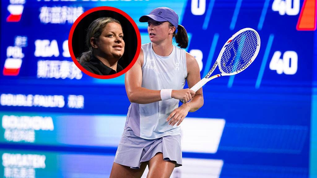 Getty Images / Robert Prange, Roy Rochlin / Na zdjęciu: Iga Świątek, w kółeczku Kim Clijsters