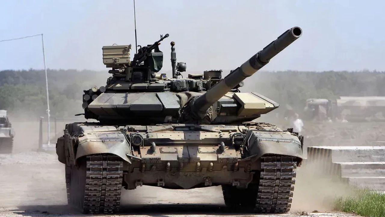 Ukrainische Truppen sichern russischen Exportpanzer T-90S "Bhishma"