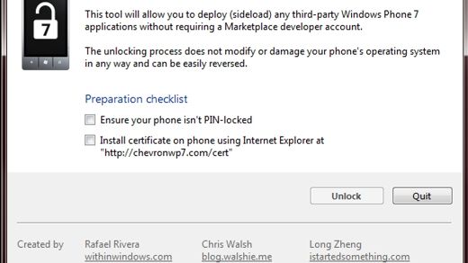 ChevronWP7: Windows Phone 7 złamany? 1