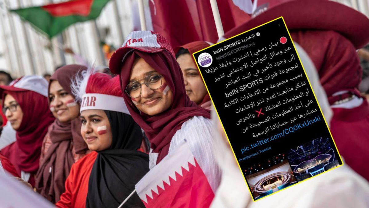 Kibice reprezentacji Kataru oraz oświadczenie