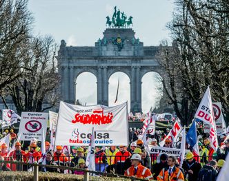 Import stali z Chin szkodzi Unii. Protest producentów w Brukseli