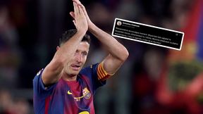 "Niesamowicie wzruszający moment". Głośno po pożegnaniu Lewandowskiego z Camp Nou
