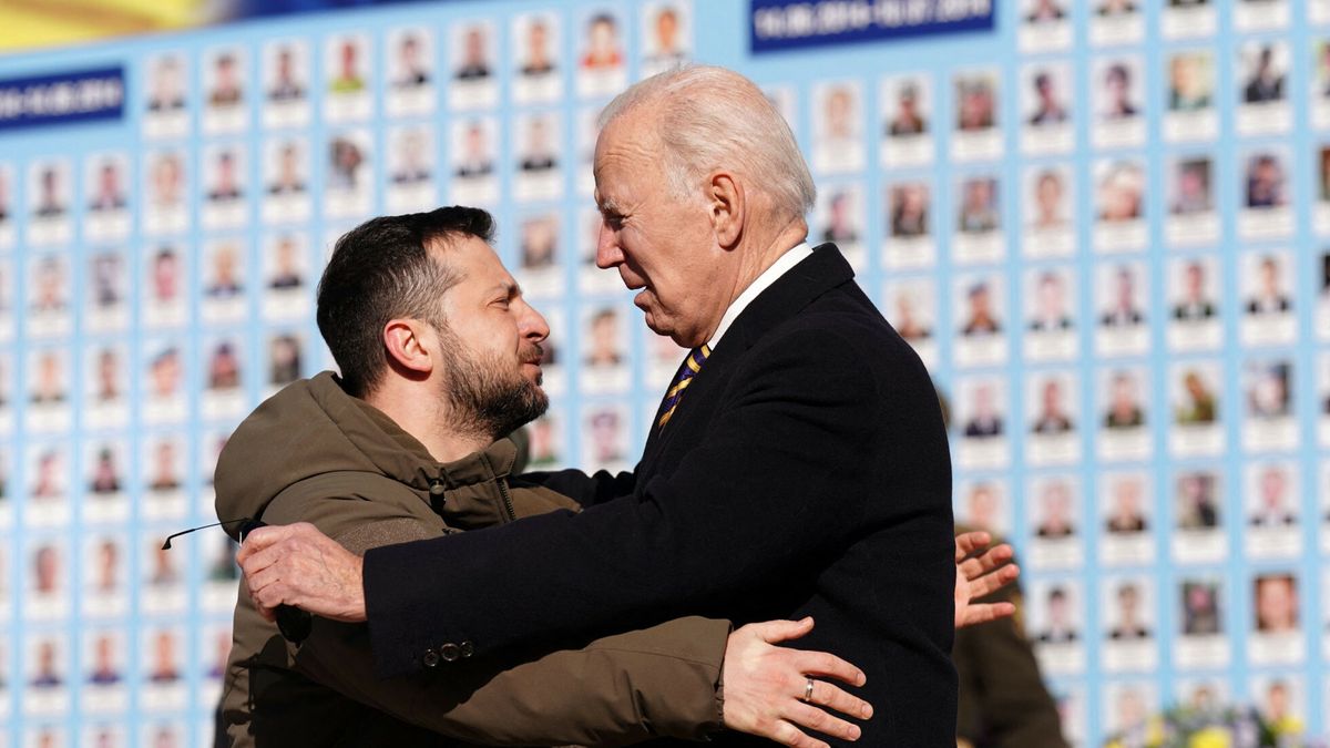 Prezydent USA spotkał się w Kijowie z Wołodymyrem Zełenskim