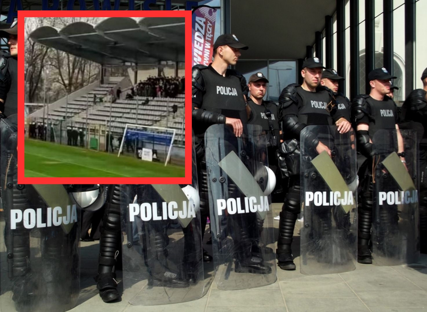 "Niczego lepszego nie zobaczycie". Kibice nagrali policję na stadionie