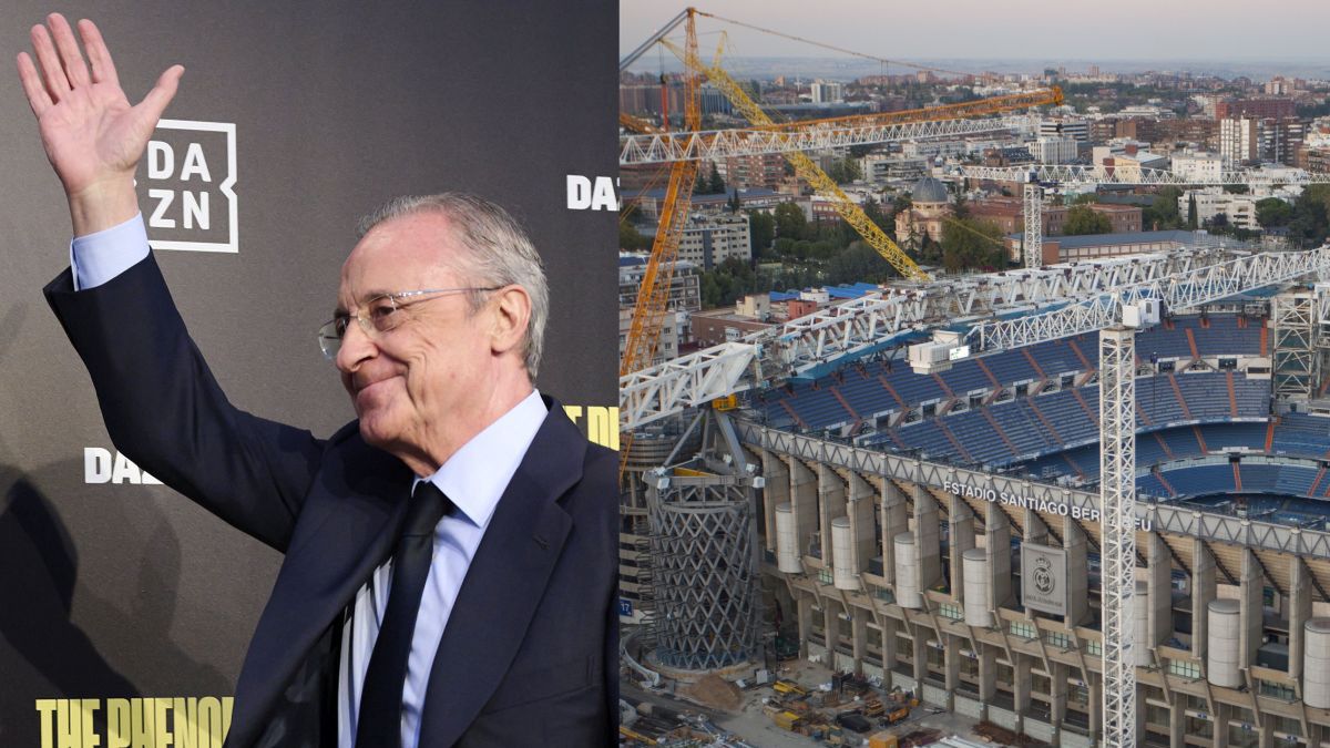 Florentino Perez i przebudowywane Santiago Bernabeu