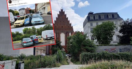 To nie fotomontaż. Taki widok zastała na parkingu pod wrocławską operą