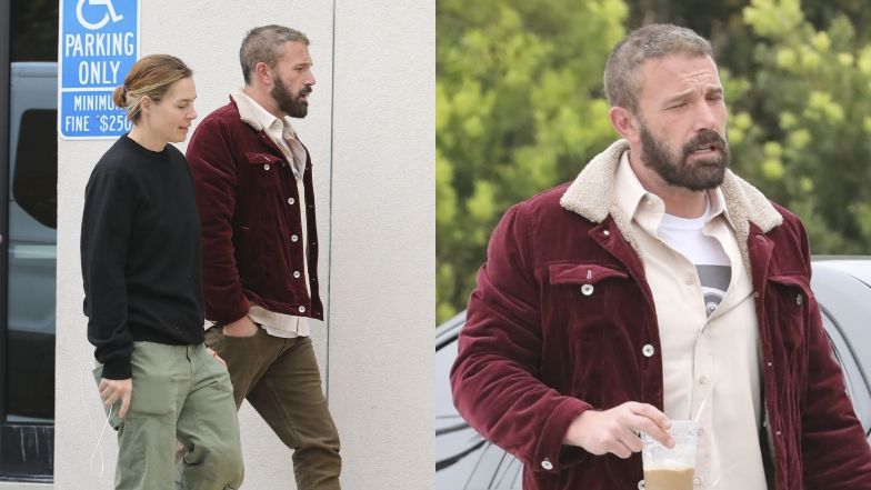 Ben Affleck z nietęgą miną maszeruje na lunch