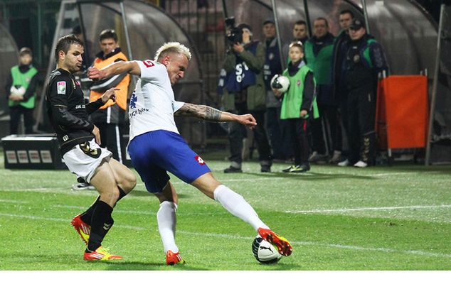 Żeljko Djokić zagrał w składzie Ruchu po raz pierwszy od 2. kolejki, gdy opuścił boisko po czerwonej kartce