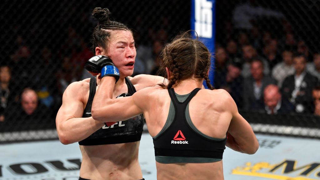 Getty Images / Jeff Bottari/Zuffa LLC / Na zdjęciu: Weili Zhang i Joanna Jędrzejczyk