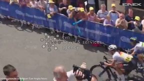 Zwycięska medalistka olimpijska wjechała w publiczność tuż za linią mety