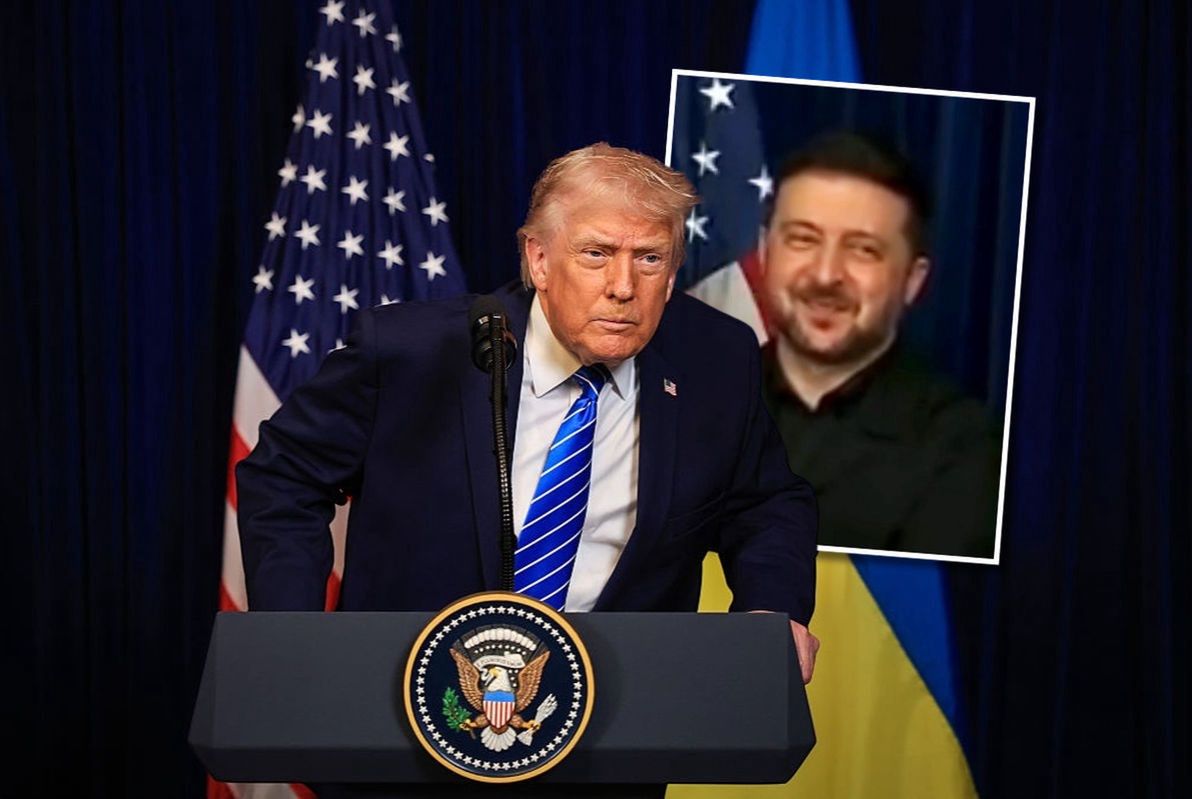 Trump: "Rosja chce sukcesu Ukrainy". Kamery uchwyciły reakcję Zełenskiego