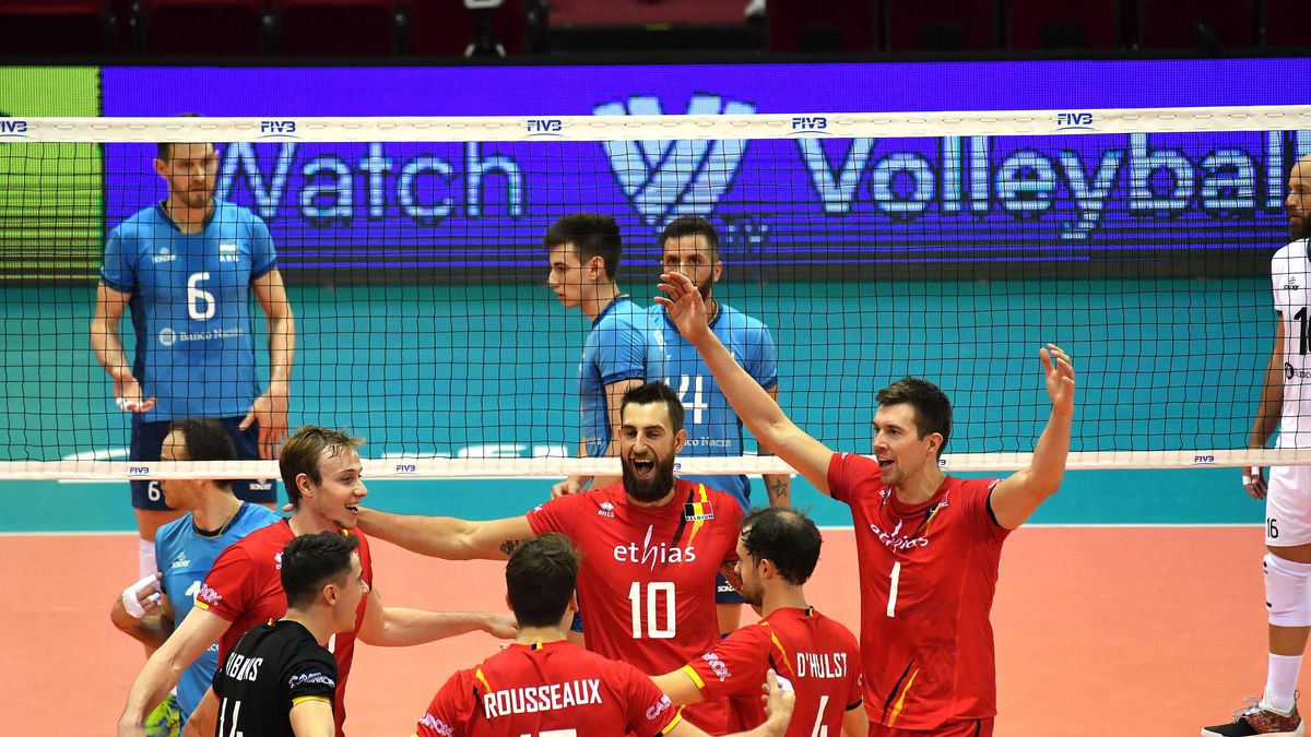 Materiały prasowe / FIVB / Na zdjęciu: siatkarze reprezentacji Belgii