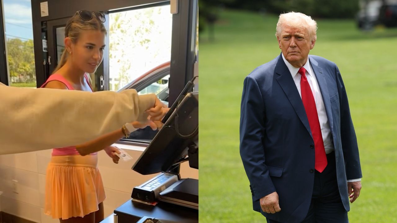 Wnuczka Donalda Trumpa stanęła za kasą. Nagranie podbija sieć [WIDEO]