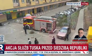 Republika straszyła akcją służb Tuska pod stacją. Policja: Fake news