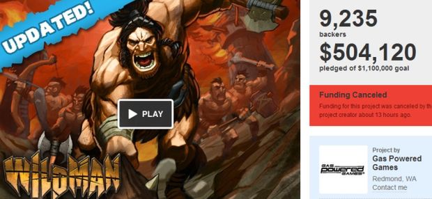 Gas Powered Games rezygnują z Kickstartera gry Wildman