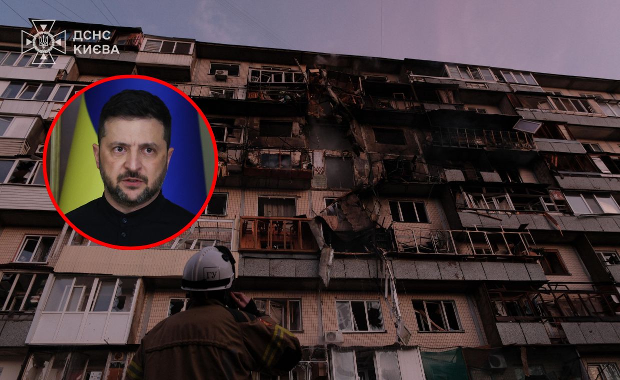 Masowy atak na stolicę Ukrainy. Zełenski zapowiada stanowczą odpowiedź