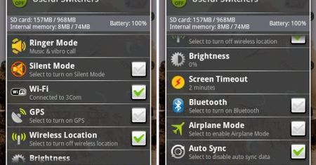 Useful Switchers – ustawienia Androida w jednym miejscu