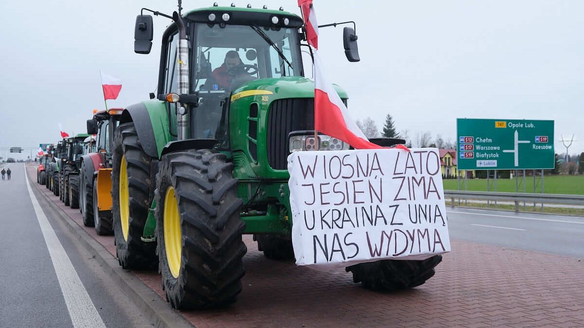 Protest rolników w Maryninie
