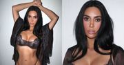 Kim Kardashian wdzięczy się w seksi bieliźnie. Robi wrażenie? (ZDJĘCIA)