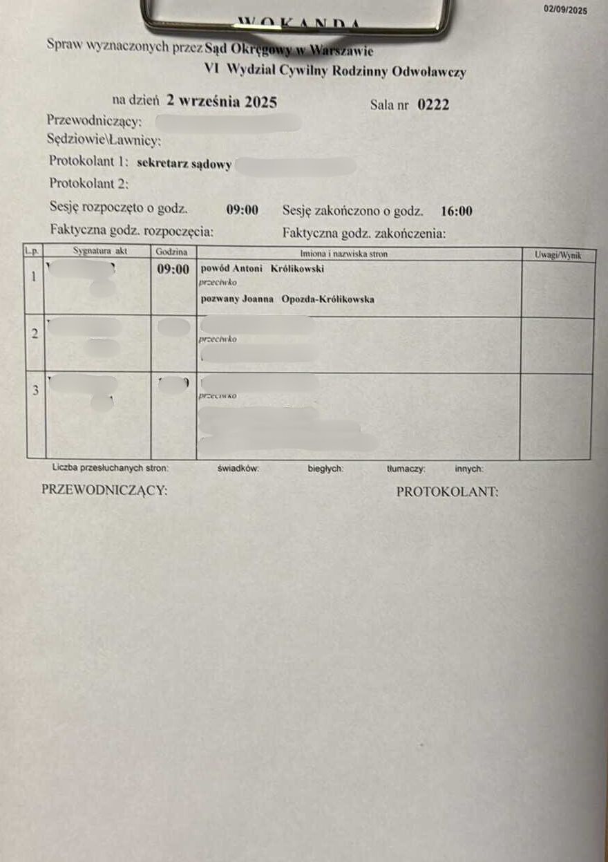 Opozda i Królikowski rozwodzą się