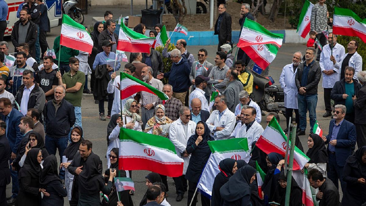 U.S. And Israel Wage War Against Iran
TEHRAN, IRAN - APRIL 6: Doctors and medical staff hold a demonstration regarding recent attacks on hospitals on April 6, 2026, in Tehran, Iran. The United States and Israel continue their joint attack on Iran that began on February 28. Iran retaliated by firing waves of missiles and drones at Israel, and targeting U.S. allies in the region. (Photo by Majid Saeedi/Getty Images)
Majid Saeedi
bestof, topix
