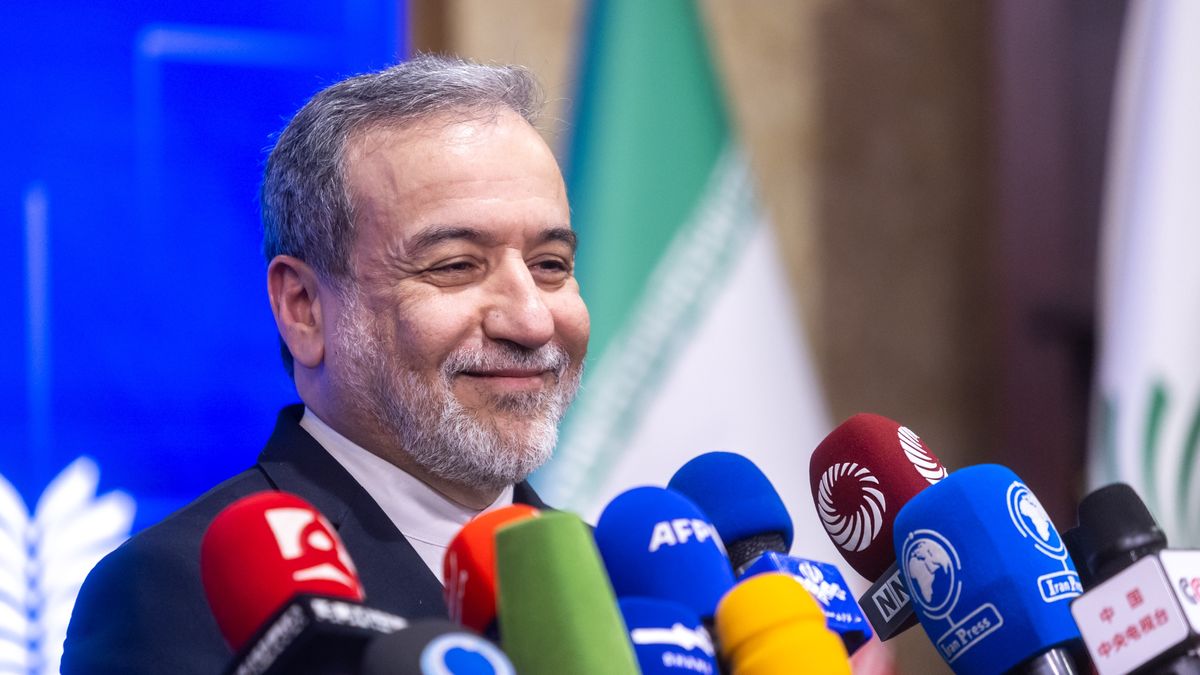 TEHRAN, IRAN - 2026/02/08: Abbas Araghchi Iran's Foreign Ministry seen during his weekly press conference. (Photo by Foad Ashtari/SOPA Images/LightRocket via Getty Images)