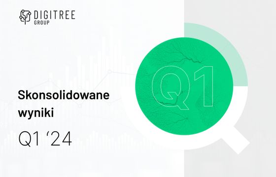 Digitree Group podsumowuje Q1 2024: 20,4 mln zł przychodów oraz wynik EBITDA na poziomie 0,68 mln zł