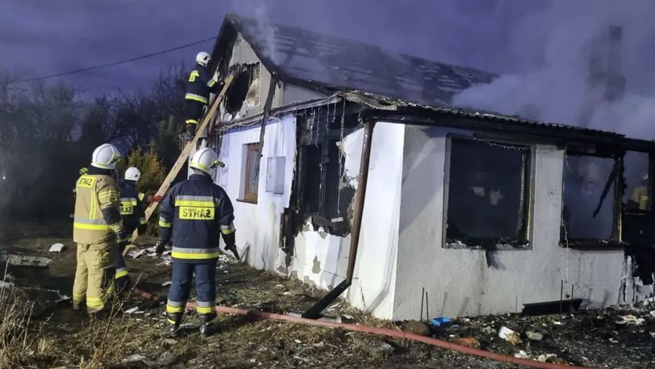 Pożar zniszczył budynek w miejscowości Stary Brus w powiecie włodawskim
