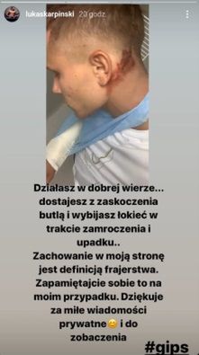 Łukasz Karpiński został napadnięty