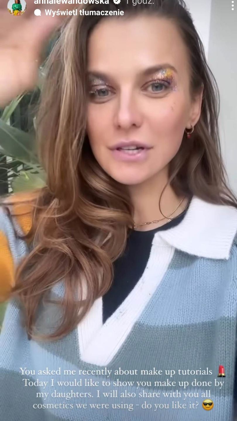 Ania Lewandowska w makijażu wykonanym przez Klarę i Laurę