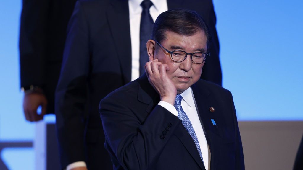 Japan's Prime Minister Shigeru Ishiba Attends Liberal Democratic Party's Annual Convention
Shigeru Ishiba, Japan's prime minister and president of the Liberal Democratic Party (LDP), attends the party's annual convention in Tokyo, Japan, on Sunday, March 9, 2025. Japan's lower house passed the budget for the year starting in April, checking off a key item on Ishiba's to-do-list for shoring up his leadership ahead of a national election in the summer. Photographer: Kiyoshi Ota/Bloomberg via Getty Images
Bloomberg
japanese, east asian, ldp