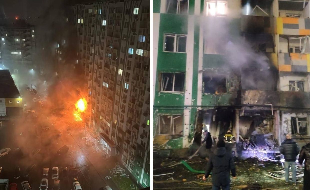 Ukraiński dron uderzył w blok w Rosji. Jest nagranie