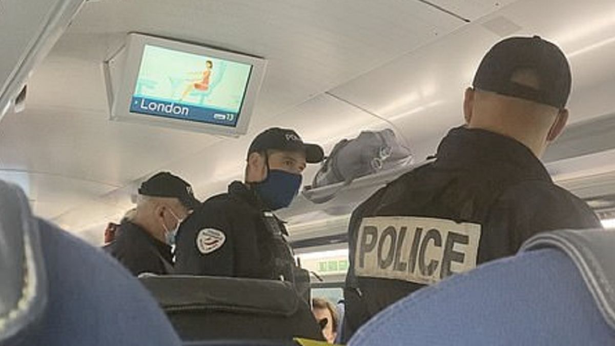 Francuska policja wyrzuciła pasażera z pociągu.