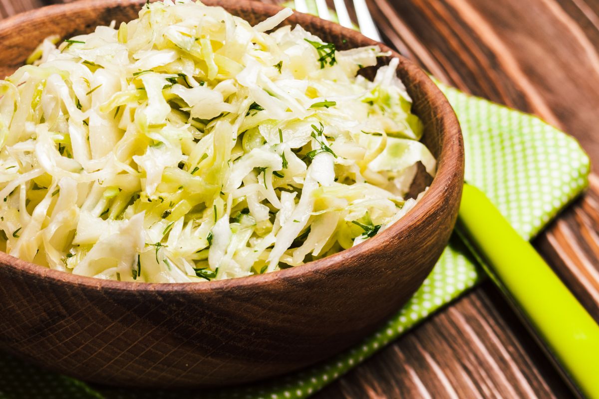 Coleslaw with Napa cabbage and a mysterious ingredient