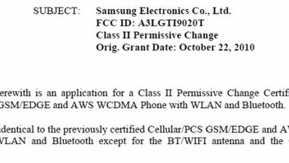 Samsung Nexus S ponownie w dokumentach FCC 1