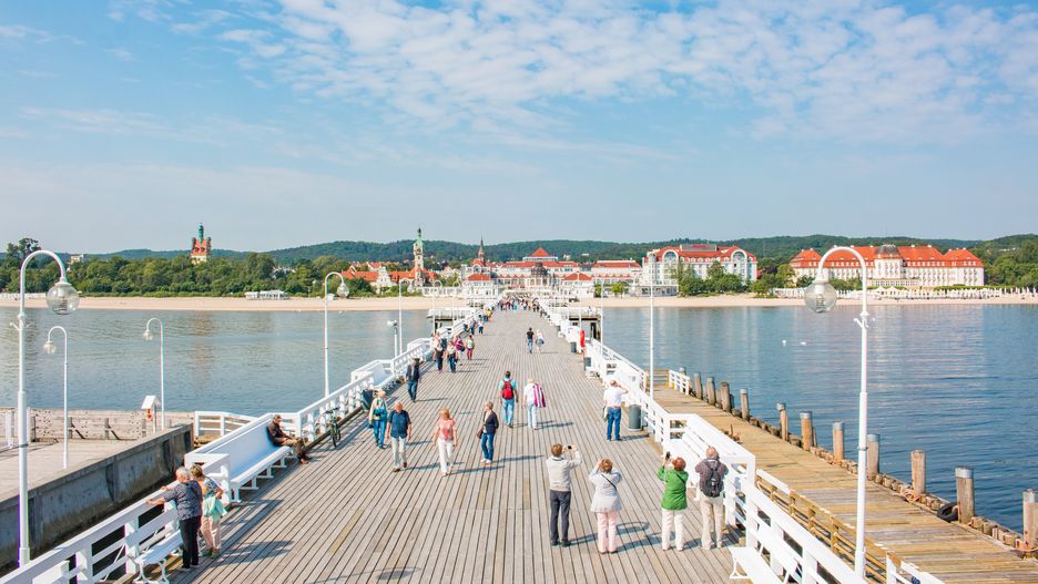 Molo w Sopocie ma ok. pół kilometra długości