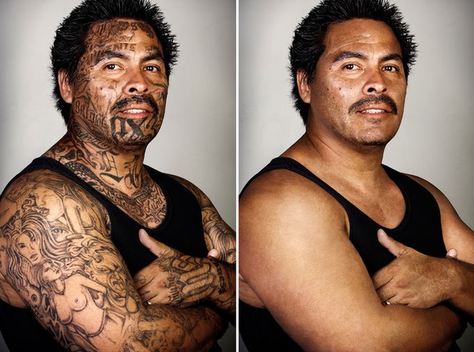 Steve Burton przywraca człowieczeństwo byłym członkom gangów, usuwając ich tatuaże