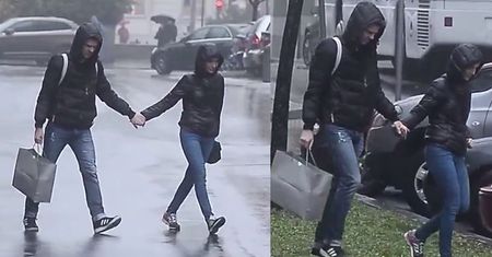 Żmuda Trzebiatowska na spacerze z mężem