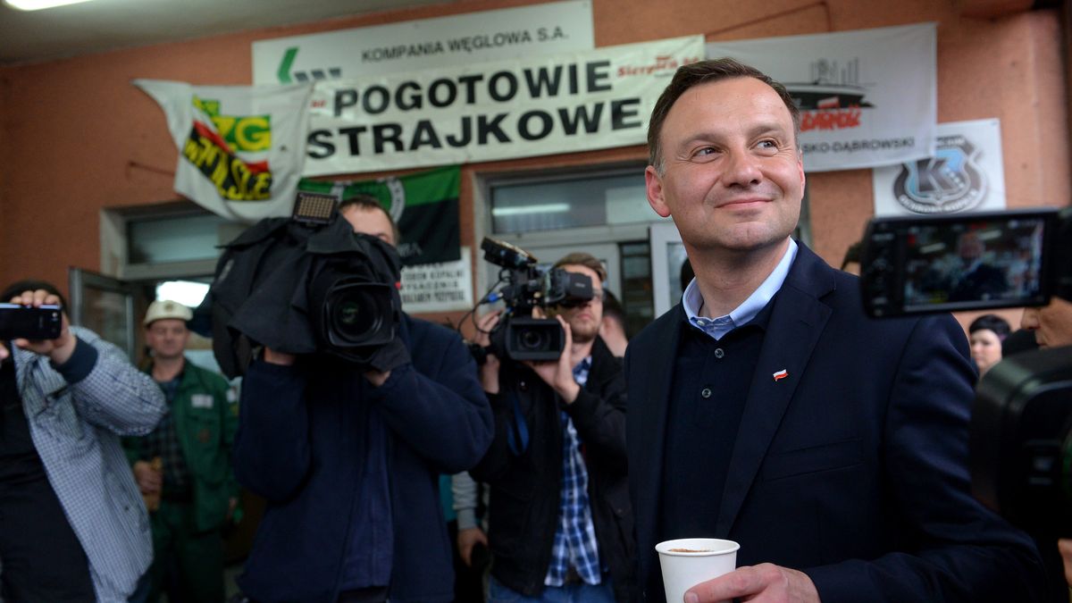 Andrzej Duda w swojej pierwszej kampanii prezydenckiej, maj 2015