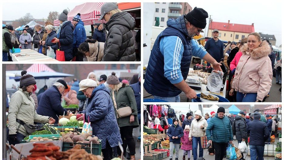 Targowisko miejskie przy ulicy Kaliskiej we Włocławku, 6 grudnia 2025 roku