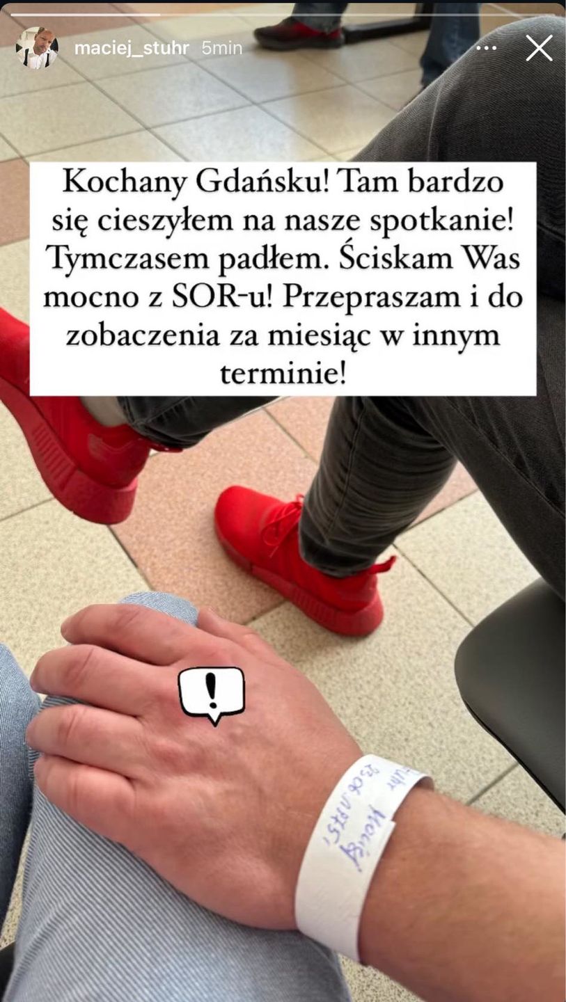Maciej Stuhr trafił na SOR!