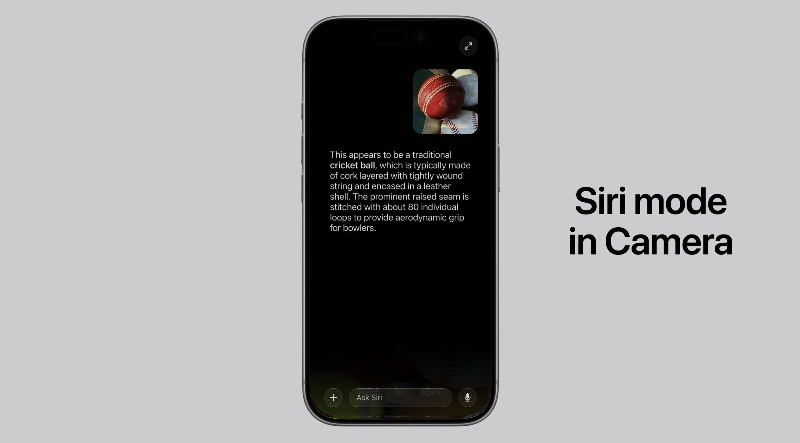 Tryb Siri w aplikacji Aparat