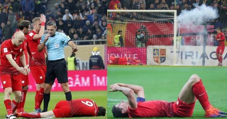 Mecz Rumunia-Polska: Lewandowski ogłuszony petardą!