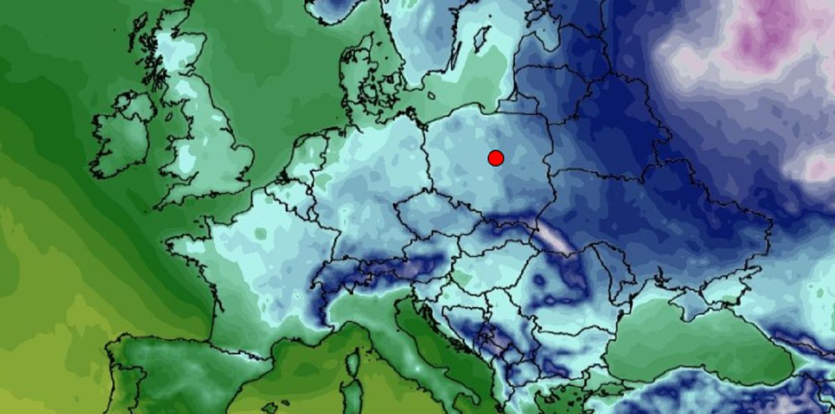 Pogoda się zmieni. Idzie arktyczny chłód (wxcharts)