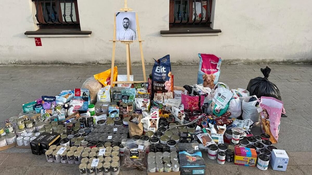 Zbiórka karmy dla zwierząt w Lublinie ku pamięci Łukasza Litewki
