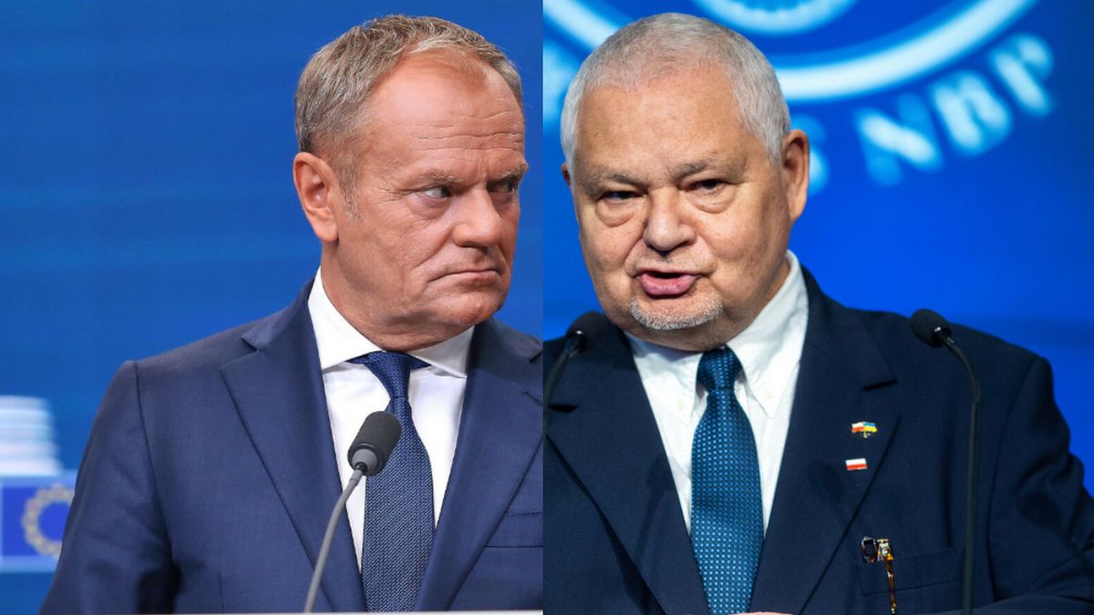 Na zdjęciu szef polskiego rządu Donald Tusk i prezes NBP Adam Glapiński