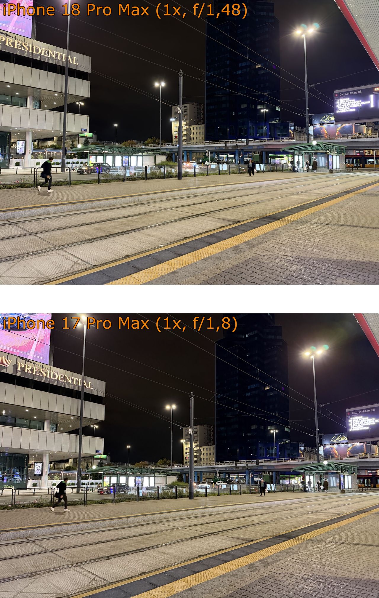 iPhone 18 Pro Max i iPhone 17 Pro Max - porównanie zdjęć