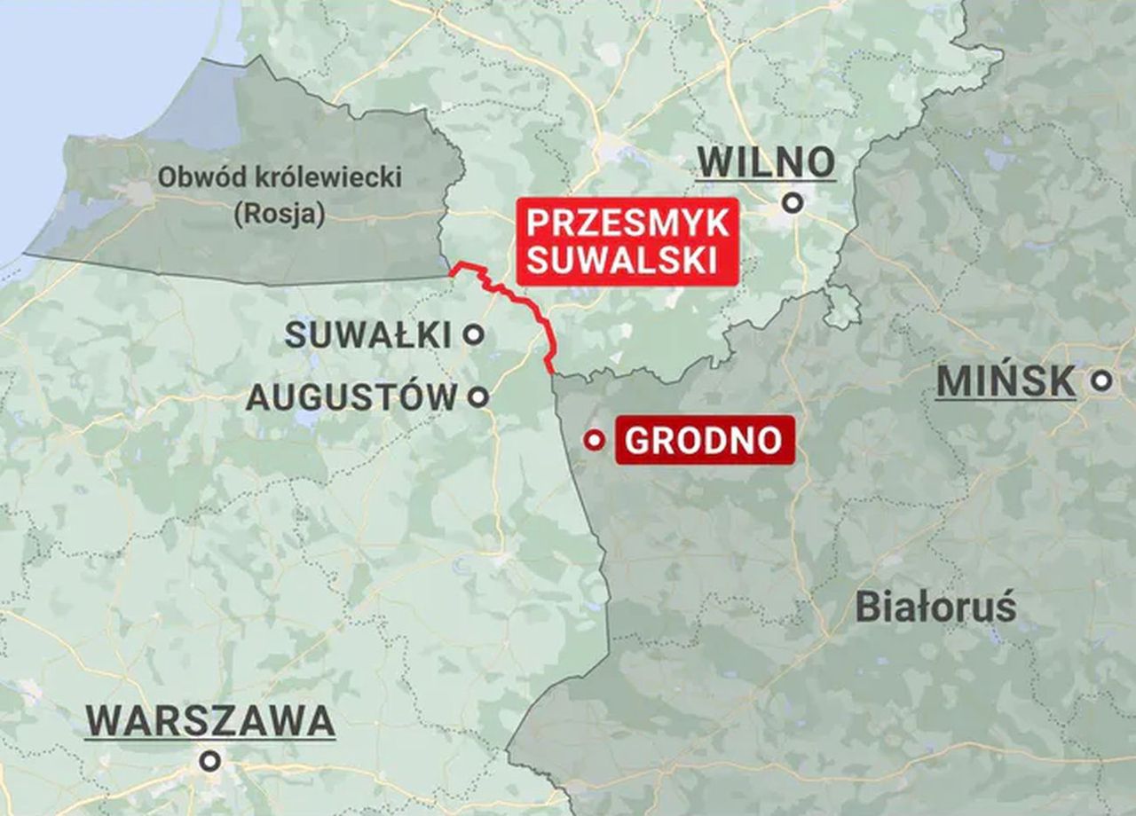 Przesmyk suwalski na mapie