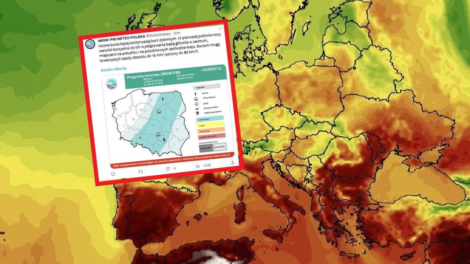 Uwaga na burze w nocy